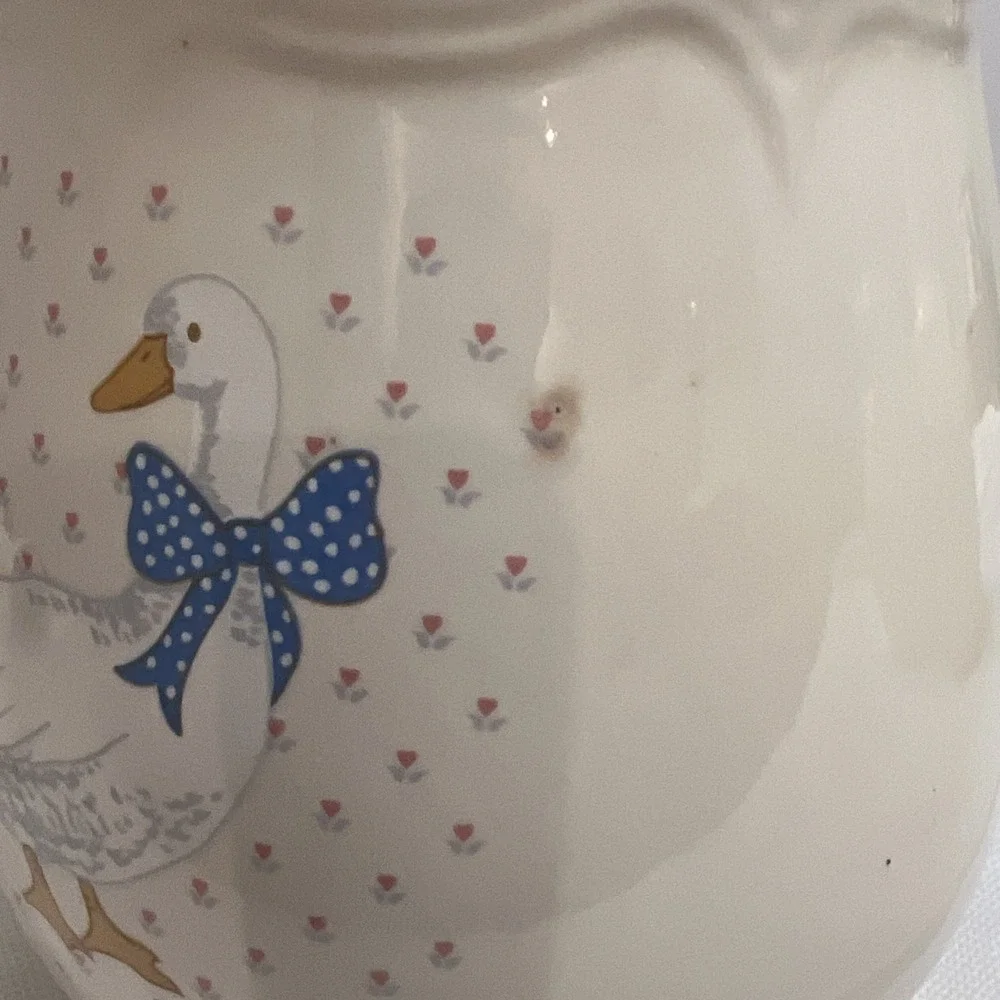 Vtg Tienshan Aunt Rhody Goose Canister Set 4 Country Cottagecore Farmhouse